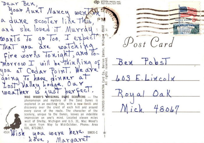 Mac Woods Dune Rides - Postcard (newer photo)